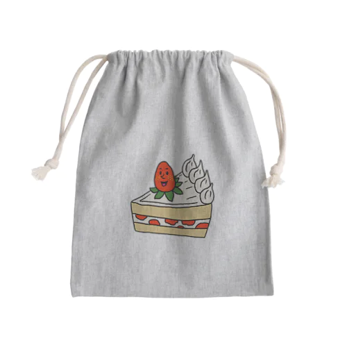 いちごのショートケーキ Mini Drawstring Bag