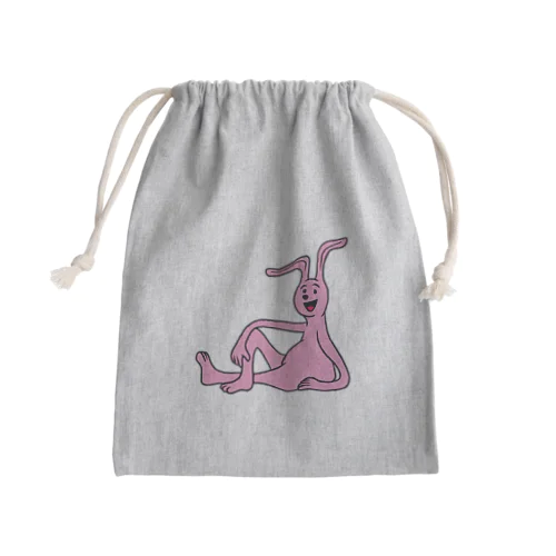 ふてぶてしいうさぎ Mini Drawstring Bag