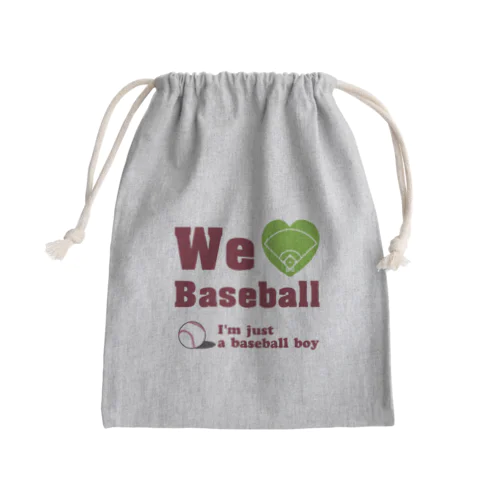 We love Baseball(レッド) きんちゃく