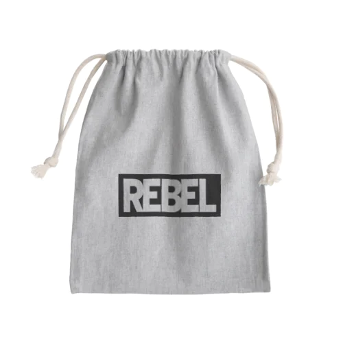 REBEL BLACK Mini Drawstring Bag