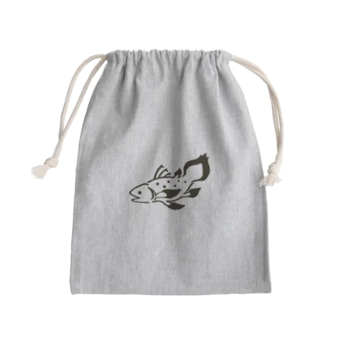 シーラカンス黒 Mini Drawstring Bag