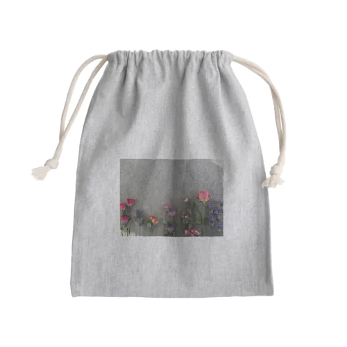 かわいいドライフラワー巾着 Mini Drawstring Bag