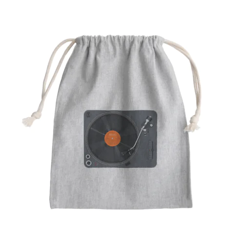 クールなターンテーブル Mini Drawstring Bag