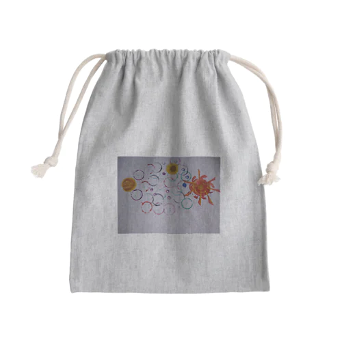 夏の月と太陽☀️ Mini Drawstring Bag