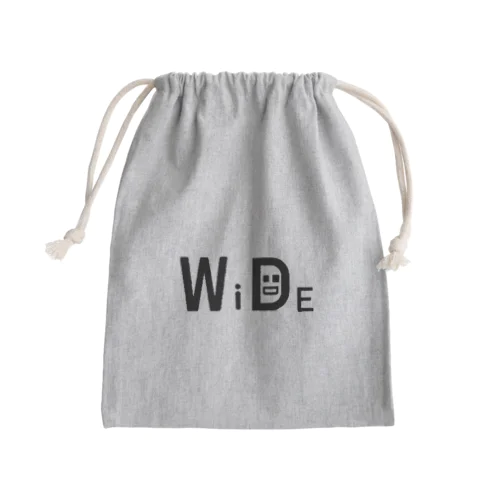 WIDE オフィシャルグッズ　黒文字 Mini Drawstring Bag