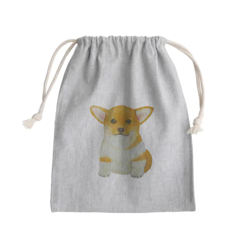 コーギーの子犬　水彩風 Mini Drawstring Bag