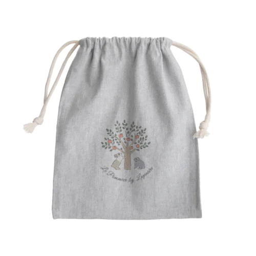 リンゴの木とうさぎさん Mini Drawstring Bag