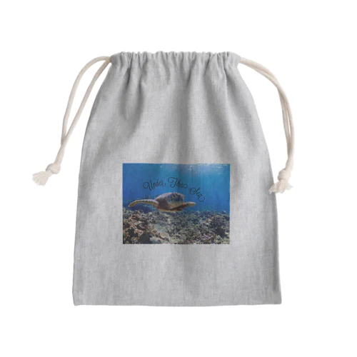 [ウミガメphoto] Mini Drawstring Bag