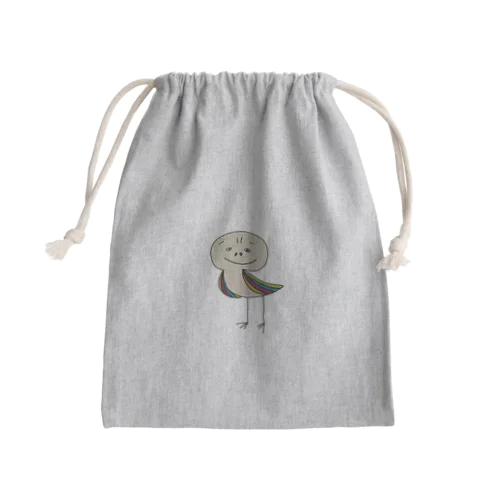 カラフル羽付き小鳥ちゃん Mini Drawstring Bag
