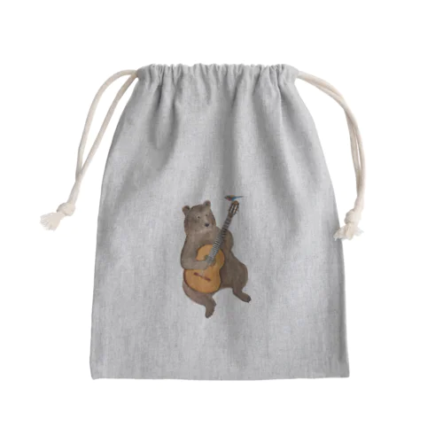 ギター奏者くま Mini Drawstring Bag