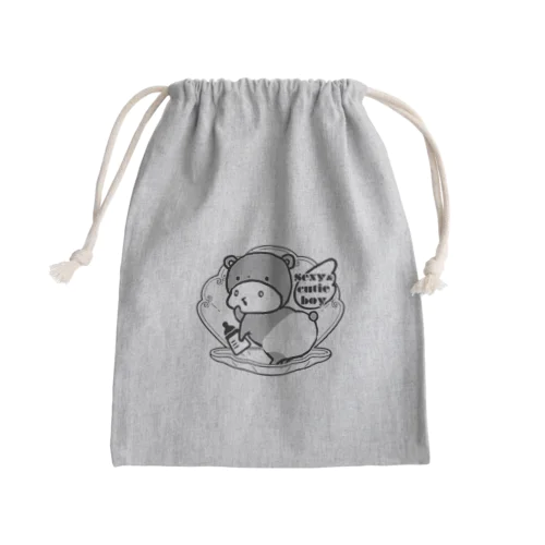 sexy & cutie boy Mini Drawstring Bag