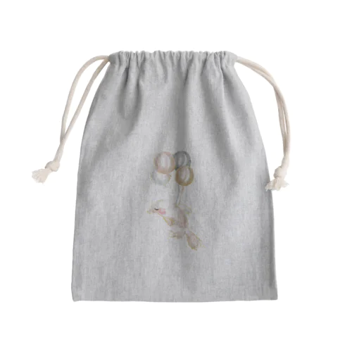 ふうせんいるか Mini Drawstring Bag