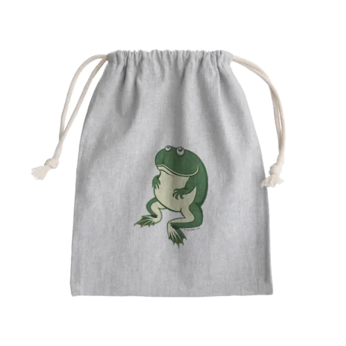 おすわりバジェットガエル Mini Drawstring Bag