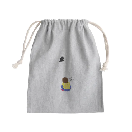 ニャンニャン発見 Mini Drawstring Bag