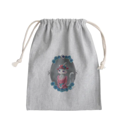 キャットレディの肖像画 Mini Drawstring Bag