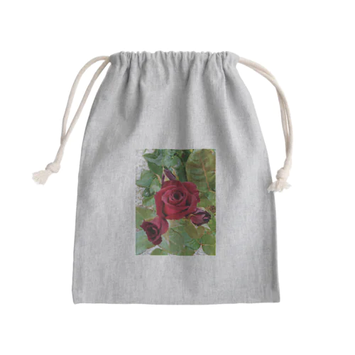 薔薇が咲いた～薔薇が咲いた～真っ赤な薔薇が～♩ Mini Drawstring Bag