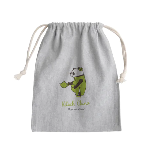 中国茶パンダ Mini Drawstring Bag