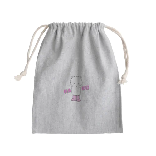 はくちゃん Mini Drawstring Bag