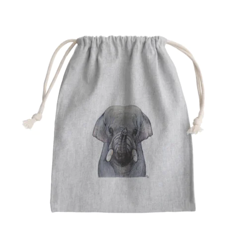 インドゾウ Mini Drawstring Bag