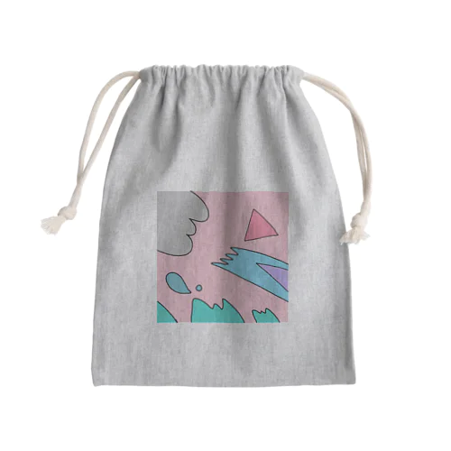 紫ワカメくん Mini Drawstring Bag