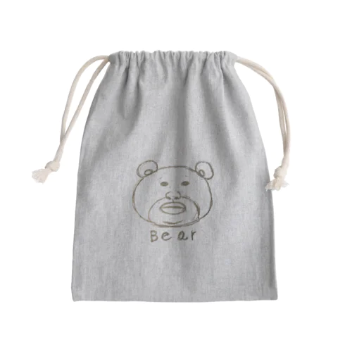 クマさん Mini Drawstring Bag