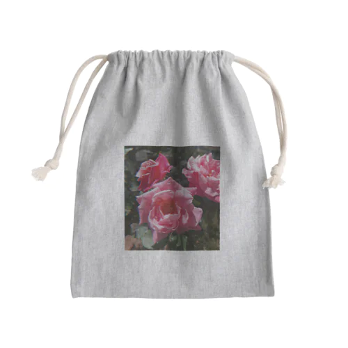 薔薇のお花 ピンク Mini Drawstring Bag