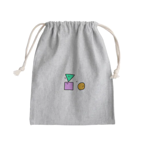 まるさんかくしかく Mini Drawstring Bag