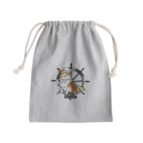 マリンだワン　シェルティー Mini Drawstring Bag