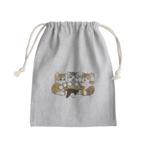 ボードゲームであそぶ猫 Mini Drawstring Bag