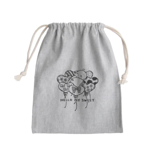 ふわふわ赤ちゃん Mini Drawstring Bag