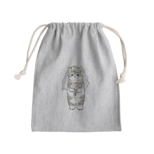 花嫁にゃん Mini Drawstring Bag