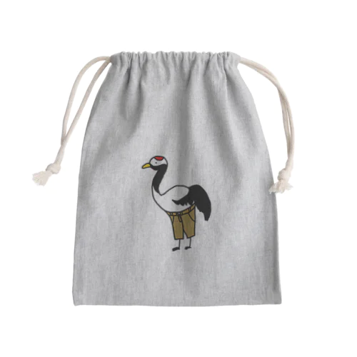 つんつるてん鶴 Mini Drawstring Bag