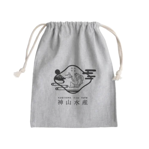 神山水産 - black - Mini Drawstring Bag