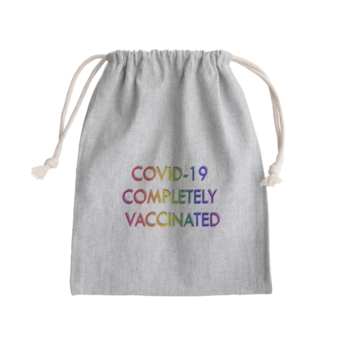 COVID-19_ワクチン完全接種済み Mini Drawstring Bag