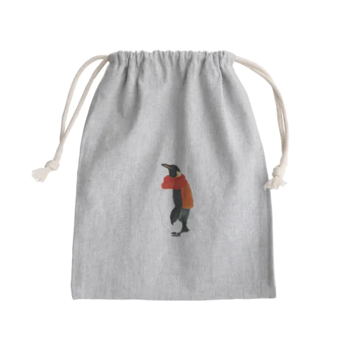 マフラーペンギン Mini Drawstring Bag