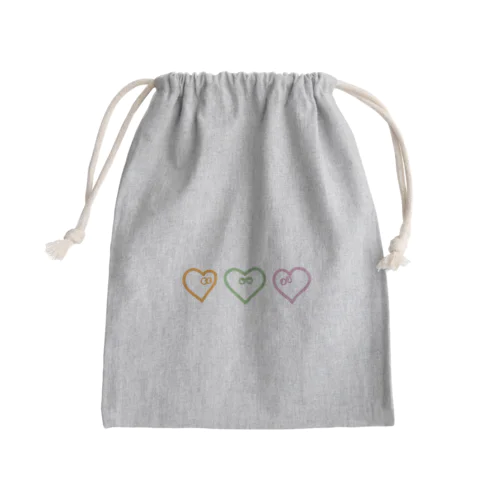 ハートズ Mini Drawstring Bag