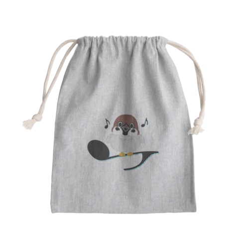 スズメがちゅん B-L Mini Drawstring Bag