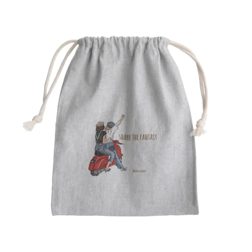 お出かけ〜加工姉妹 Mini Drawstring Bag