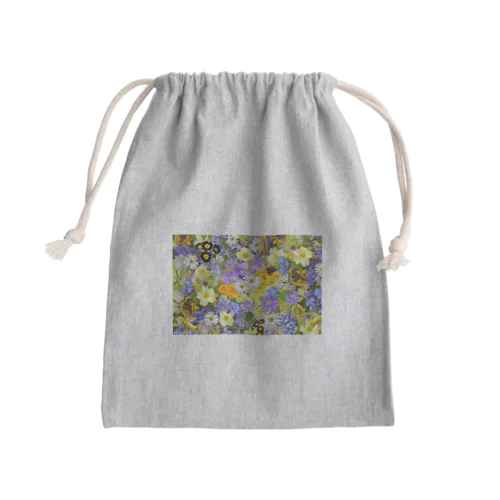 purple flower🌼 Mini Drawstring Bag