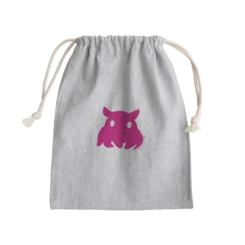 ねむいメンダコ牡丹 Mini Drawstring Bag