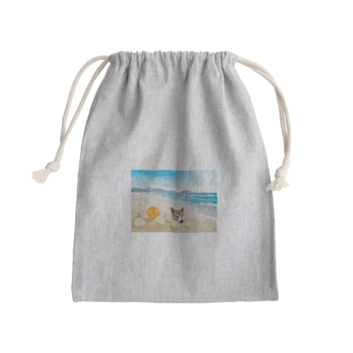 芝犬 しばさん Mini Drawstring Bag