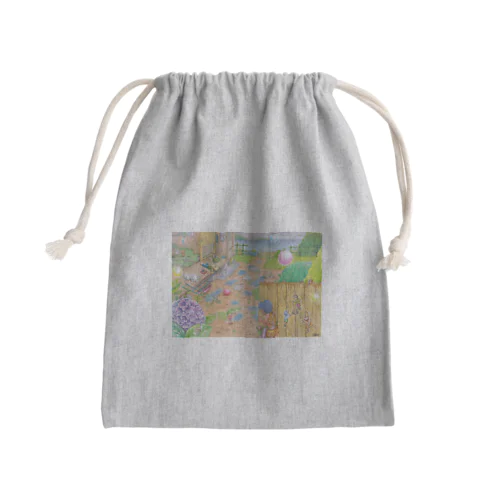 雨の日のお友達 Mini Drawstring Bag