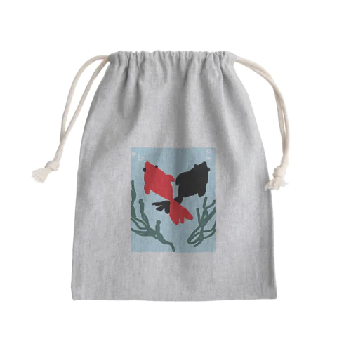 交錯する金魚 Mini Drawstring Bag