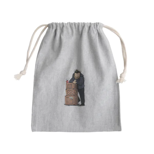 甲板でお茶を Mini Drawstring Bag