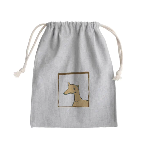 長めの犬 Mini Drawstring Bag