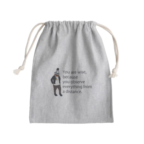 ノルディック帽の少年 Mini Drawstring Bag