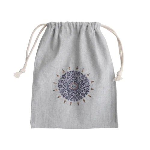 アラベスク刺繡 ✸ ホワイト Mini Drawstring Bag