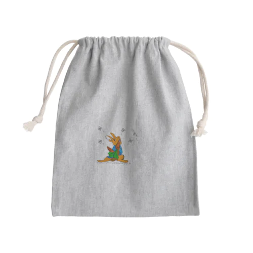 食いしん坊うさぎ Mini Drawstring Bag