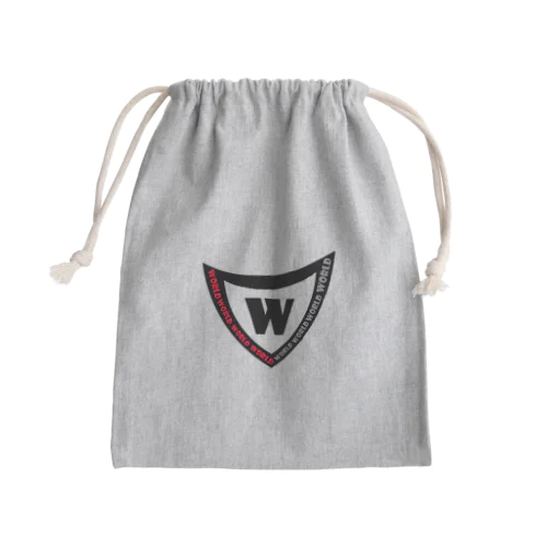 グレーレッドワールドZ Mini Drawstring Bag