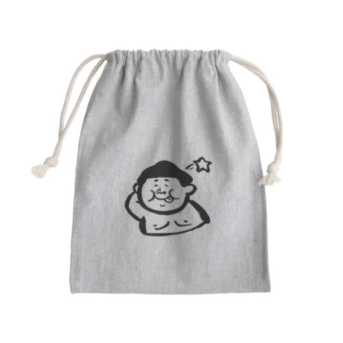 どすこい！おすもうさん〜モノクロてへぺろver Mini Drawstring Bag